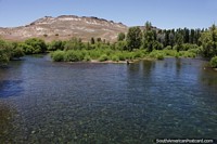 Chimehuin River area where camping, swimming and rafting are popular in Junin de los Andes.