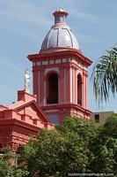 Pink/red cathedral in Catamarca - Cathedral Basilica of Our Lady of the Valley - 1869.