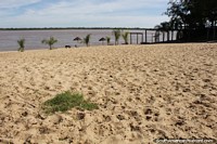 Sandy beach beside the Parana River in La Paz.