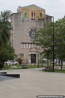 San Roque Cathedral at Plaza San Martin in Saenz Pena.