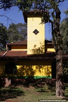 In 1932 the first immigrants of Brazil came to Obera, this yellow tower represents them at the Park of Nations.