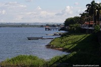 Looking along the beautiful green riverfront in Altamira.