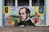Mural of Jose Eusebio Caro outside his educational institute in Ocana.