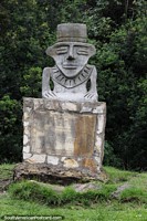 Replica of a 16th century anthropomorphic figure in stone, Facatativa Archaeological Park.