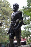 Mariscal Solano Lopez, the second constitutional president of Paraguay, statue in Villeta.