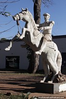 Mariscal Francisco Solano Lopez on horseback, monument in Pedro Juan Caballero.