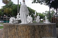 Virgen of Coromoto appears to a Coromoto Indian, monument at Plaza Tomas Montilla in Guanare.