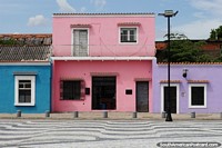 Venezuela Photo - Row of colorful houses beside Plaza Bartolome Salom in Puerto Cabello.