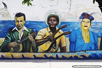 Diasmina Amundarain, right, was known as the Bride of Cumana, mural in Cumana.