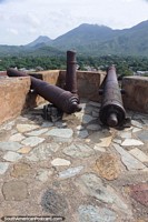 Cannon corner at Santa Rosa de la Eminencia Castle in La Asuncion, Isla Margarita.